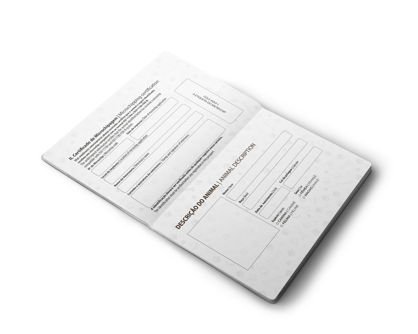 Carteira de Saúde para Cães e Gatos | 24 pág
